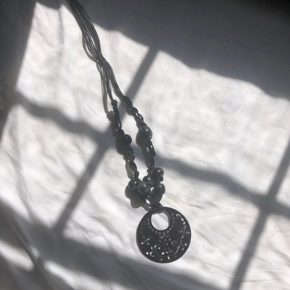 Fairycore Necklace Large Beads Multi String Pendant Western Bohemian vibes